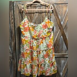 Forever 21 Floral Camisole in Orange and Green